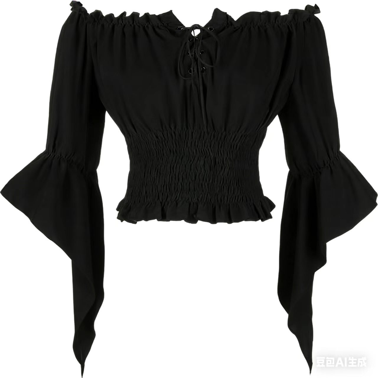 Blouse Off Shoulder - ルネサンス中世貴族風衣装女性ヴィンテージブラウスレトロスチームパンクコルセットトップビクトリア朝オフショルダーシャツ服