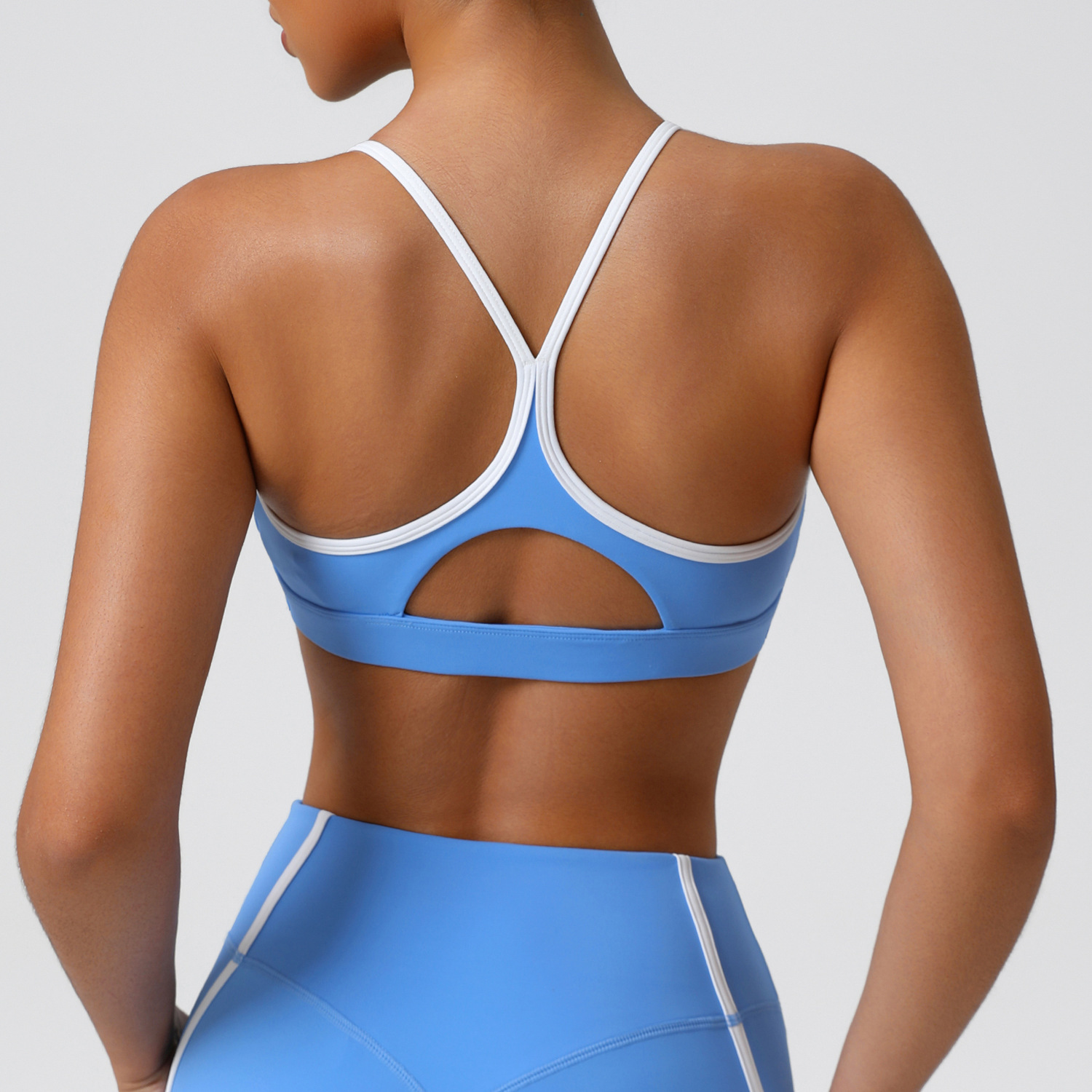 Crop Top Crochet - 伸縮性のあるソフトスポーツ下着女性高衝撃フィットネスヨガブラ通気性速乾ジムクロップトップ女性トレーニング服