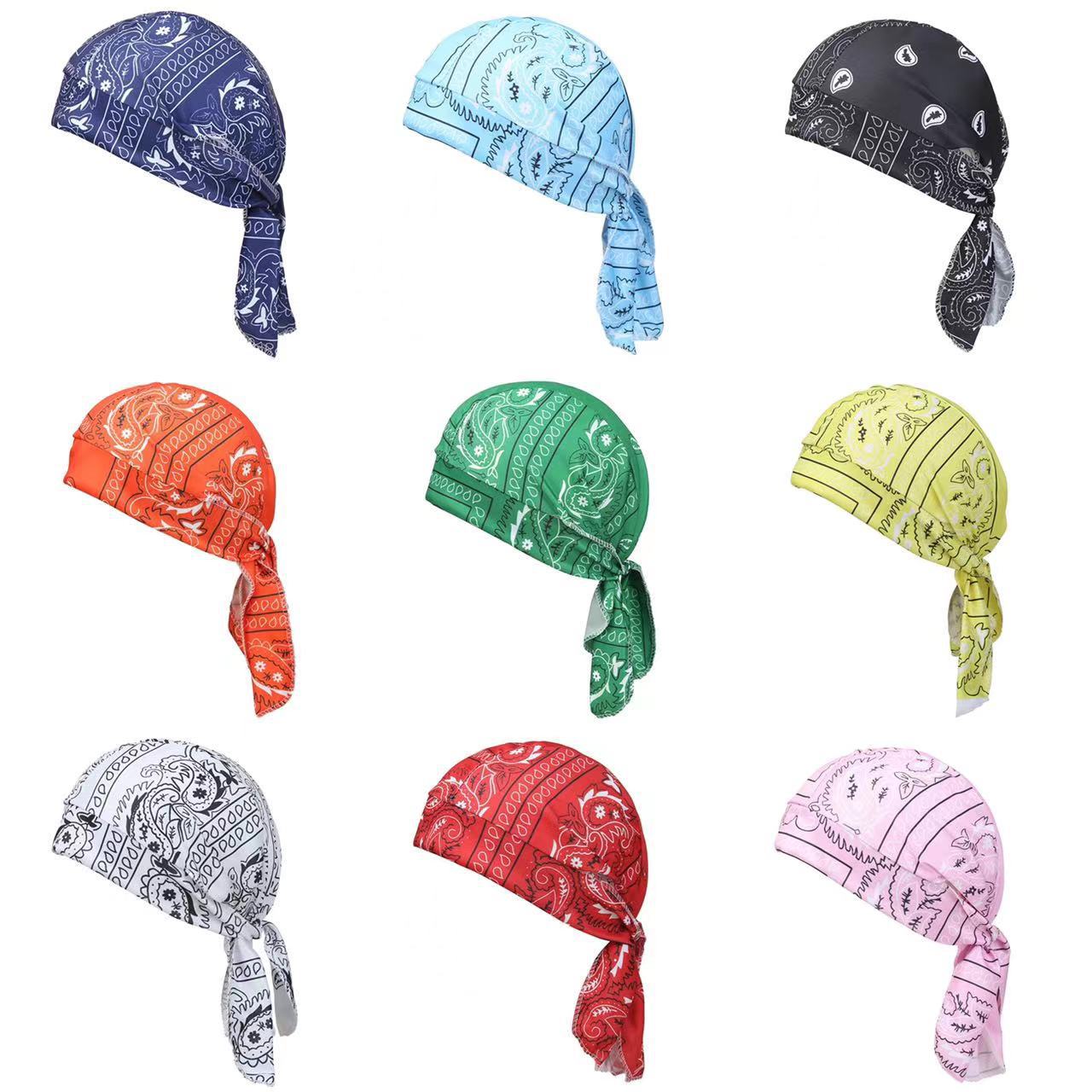 Headband Summer Knit - メンズバンダナスカーフサイクリングヘッドスカーフハンカチヘッドアウトドア海賊帽子オートバイプリントペイズリーマルチカラーヒップホップダンス