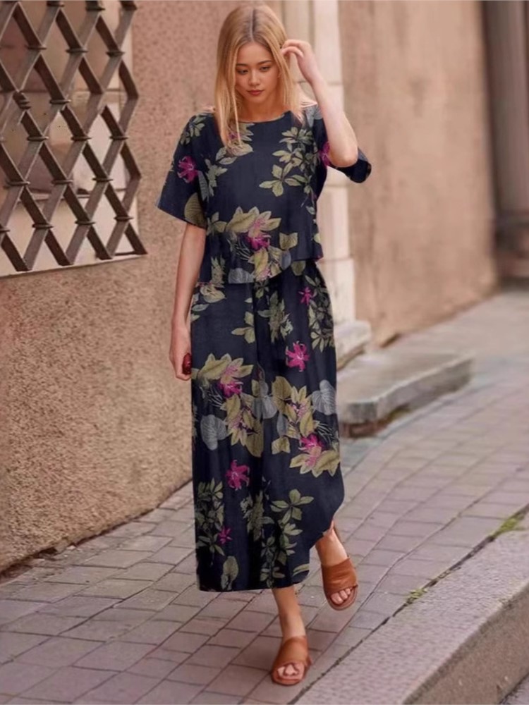 2025 春夏の新プラスサイズ 2 点セット女性リネンカジュ - Linen Pant Wide のレビューと価格