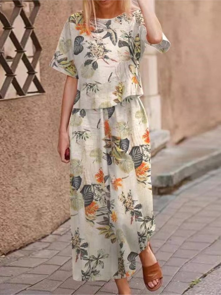 2025 春夏の新プラスサイズ 2 点セット女性リネンカジュ - Linen Pant Wide のレビューと価格