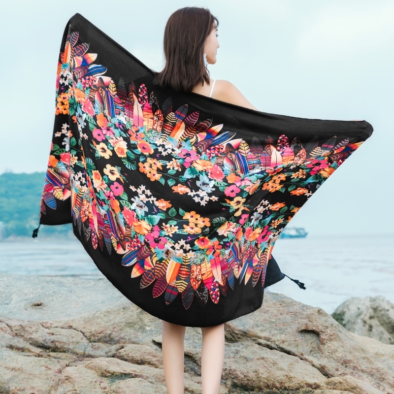 女性用コットンとリネンのビーチドレス,ビキニの上に着るサロン - Linen Dress Wrap のレビューと価格
