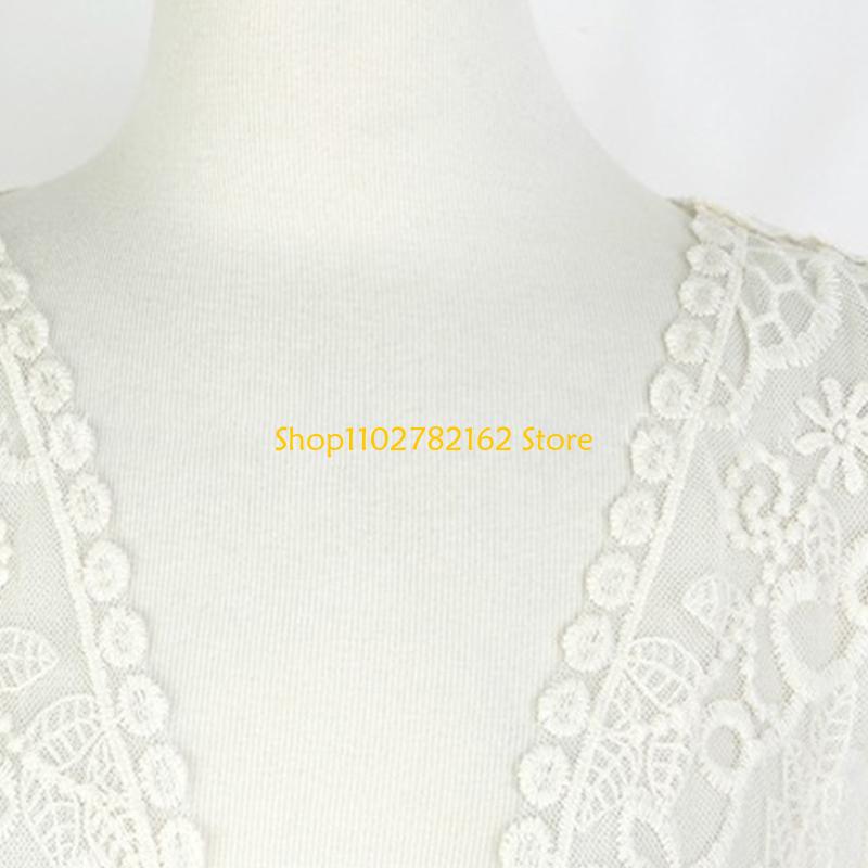 547B 女性レースオープンフロント着物カーディガンかぎ針編 - Kimono Sheer Floral のレビューと価格