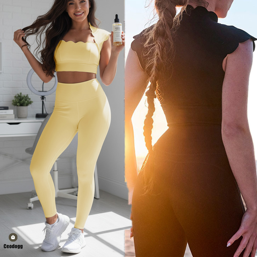 パッド入りウェーブデザインレディーススポーツベストヨガブラタ - Crop Top Crochet のレビューと価格