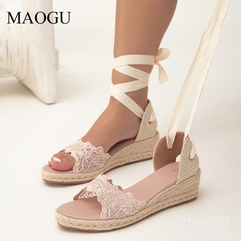 レディース ボヘミアン ウェッジ エスパドリーユ サンダル  - Wedge Espadrille Women のレビューと価格