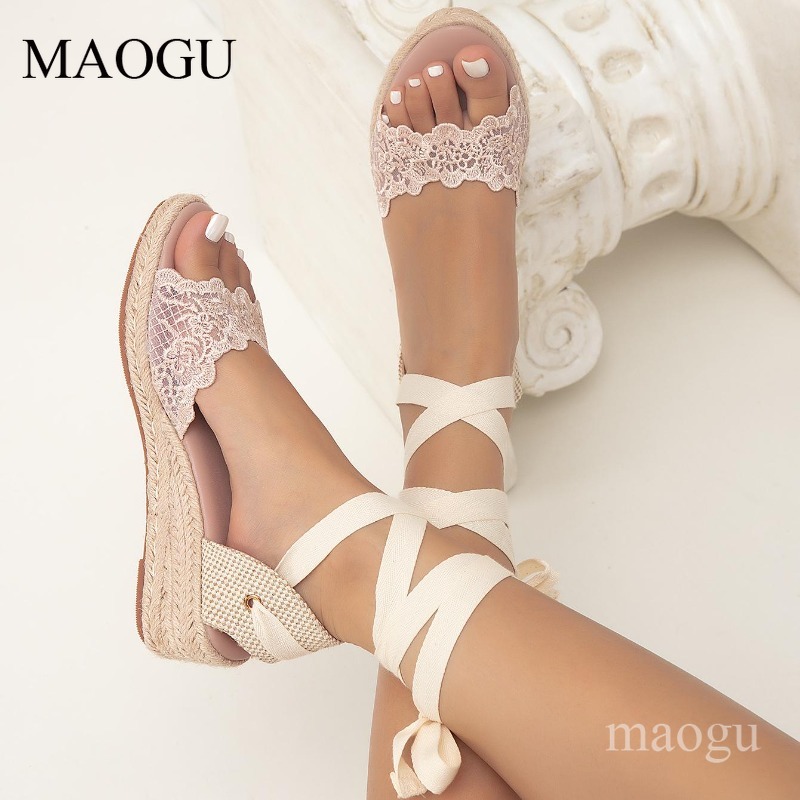 レディース ボヘミアン ウェッジ エスパドリーユ サンダル  - Wedge Espadrille Women のレビューと価格