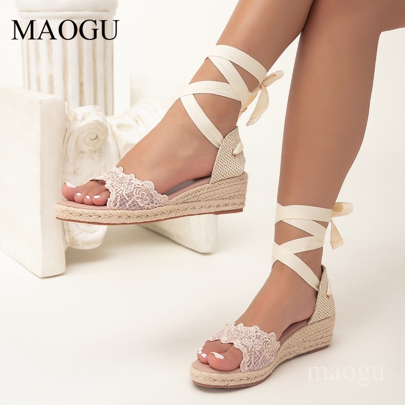 レディース ボヘミアン ウェッジ エスパドリーユ サンダル  - Wedge Espadrille Women のレビューと価格